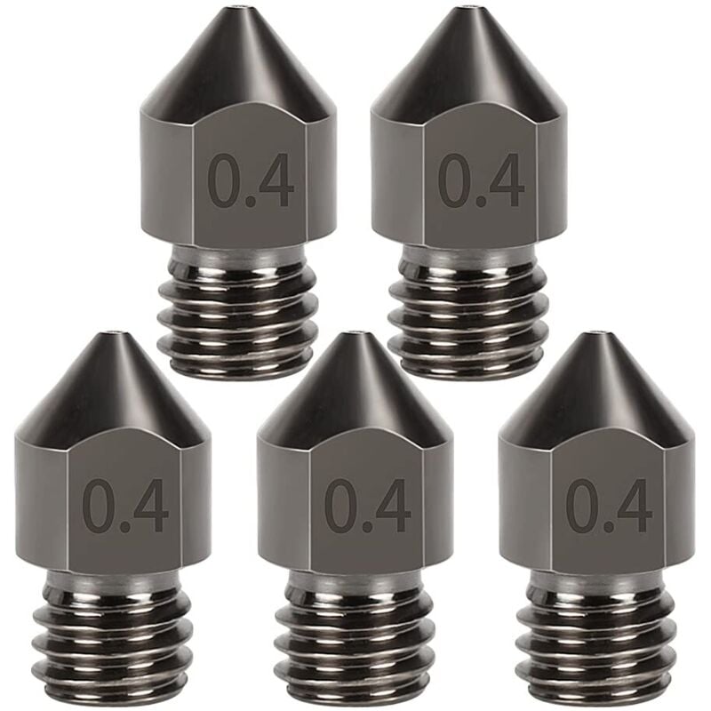 Stück MK8-Düsen, Hotend-Extruder aus gehärtetem Stahl, 0,4 mm, Ganzmetalldüse für Ender 3S 3 Pro, CR-10 1,75 mm Filament 3D-Drucker,