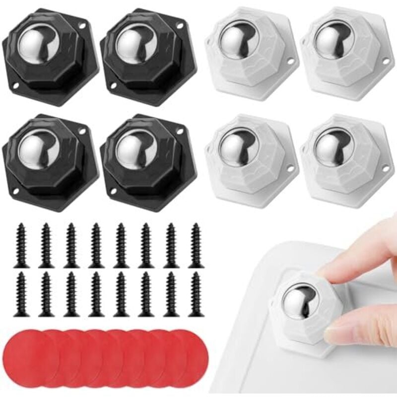 Stück Rollen für Möbel, kleine Schwerlastrollen für Möbel, Rollen für schwere Möbel, 360° drehbare Lenkrollen, Rollen für Lagerbehälter, Schränke,