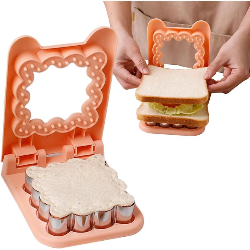 Stück Sandwichschneider und -versiegeler, Brotbackautomat-Schneidestempel, Sandwich-Ausstecher, Keksausstecher, Sandwich-Versiegeler für Kinder,