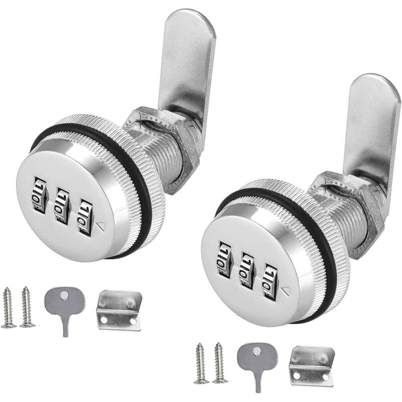 Stück Sicherheits-Schubladen-Briefkasten-Nocken-Schrankcode-Schloss, schlüsselloses Nockenschloss, Zahlenschloss, für Schrankschubladen-Briefkästen