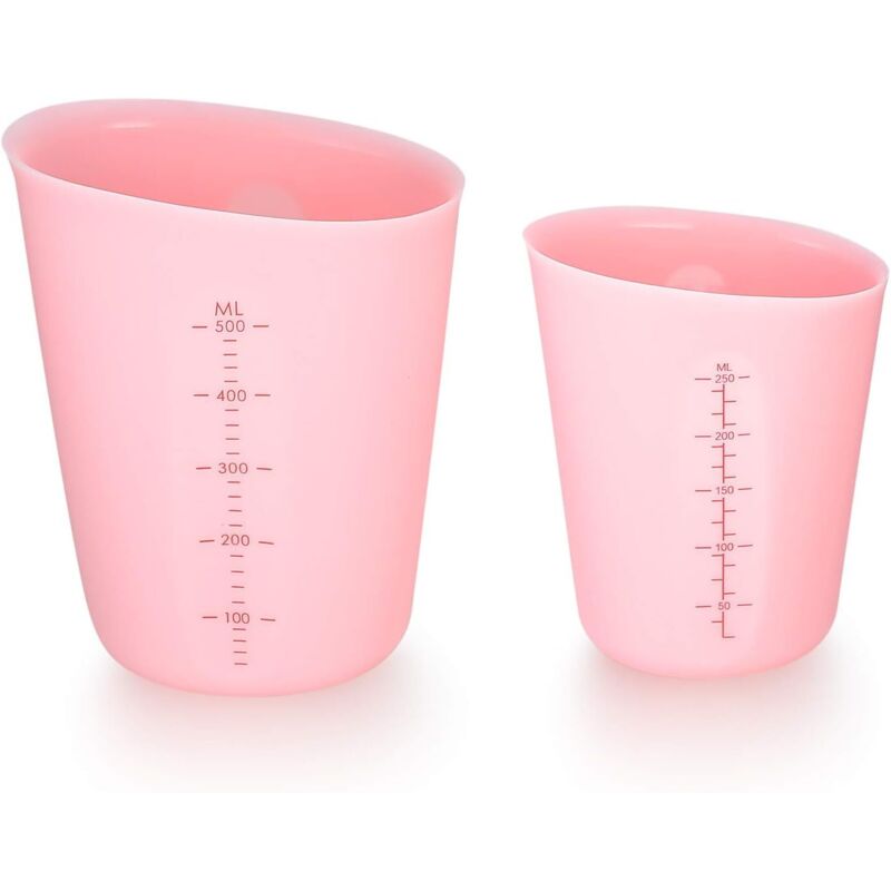 Stück Silikon-Messbecher, 250/500 ml, Mischbecher mit Skala, Tassenmaß, Messbecher für Epoxidharz-Gussformen, Kunsthandwerk, DIY-Handarbeit, Labor,
