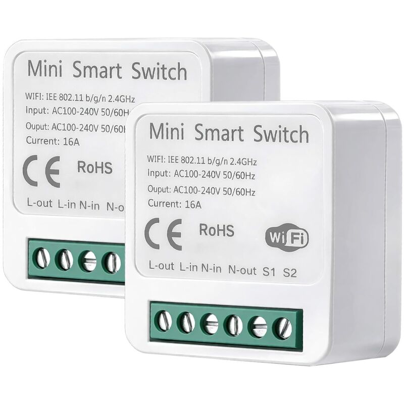 Stück Smart-Schalter, 2,4-GHz-WLAN-Schalter zum Selbstbau für Google Home, Alexa, Echo, Smart Life und Tuya, intelligente Sprachsteuerung,