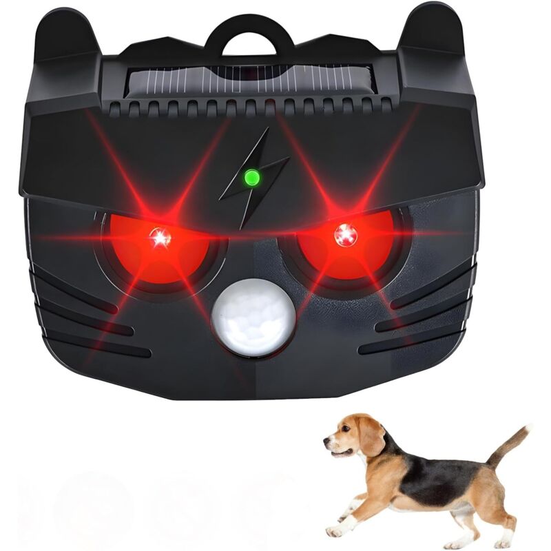 Stück Solar-Tierabwehr - Ultraschall-Solar-Tierabwehr - Wasserdichte Raubtierlampen - Nacht-Solar-Tierabwehr - Nacht-Solar-Tierabwehr - Für