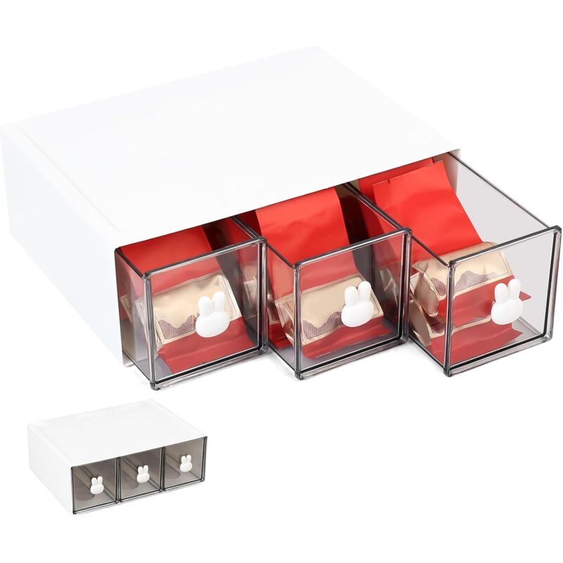 Stück Tee-Aufbewahrungsboxen, Teebox, Teebeutel-Aufbewahrungs-Organizer, Kunststoff-Teeboxen für Teebeutel, Kaffeepads, Teebeutel, Teedosen