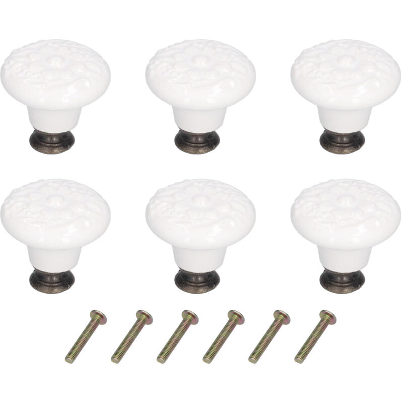 Stück Türgriffe, runde Keramik-Schrankknöpfe, elegante Einloch-Türgriffe, für Schranktüren, Kleiderschränke, Schubladenelemente, Schränke,