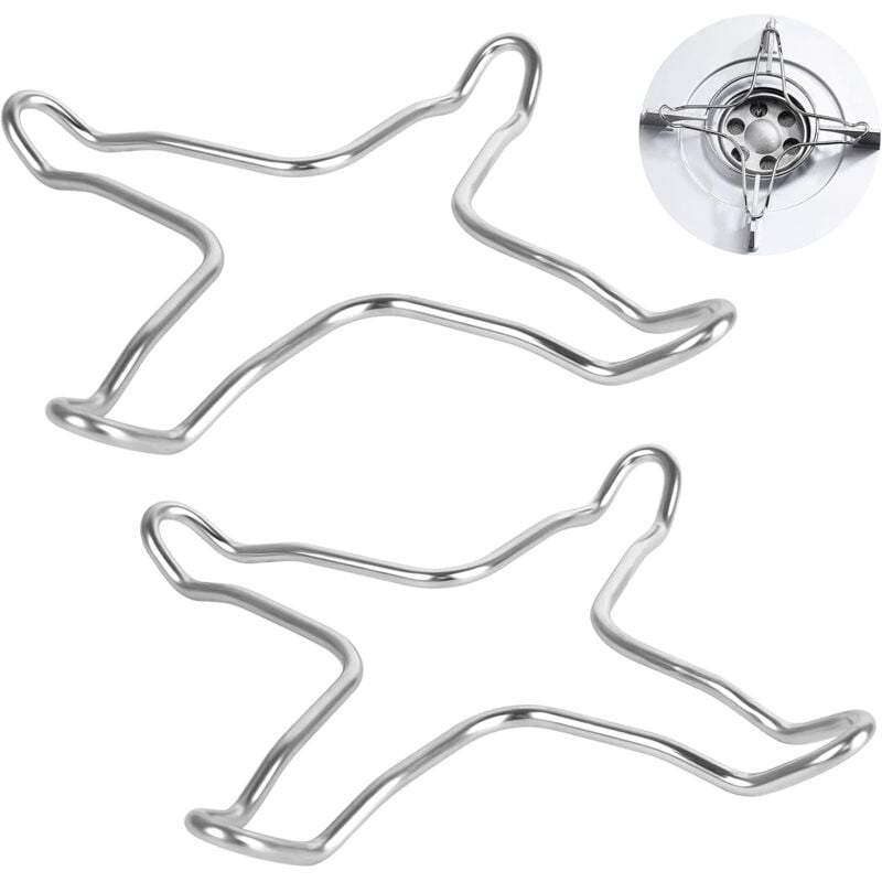 Stück Universal-Herdplattenhalterung, Edelstahl-Gasreduzierer, Wok-Gasadapter, Edelstahl-Gasreduzierring für Kaffeekanne, Gasherd-Zubehör