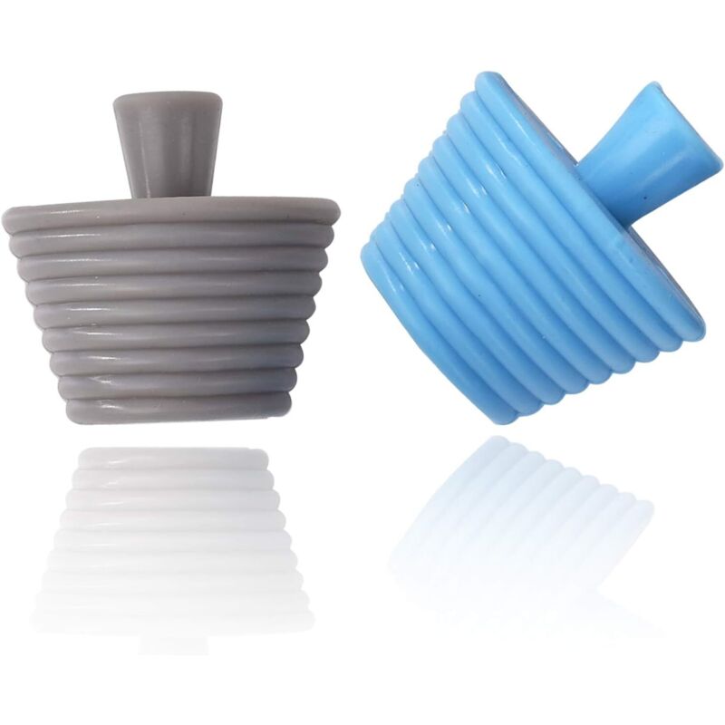 Stück universeller Silikon-Badewannenstopper für Küchenspüle, Wanne, Waschbecken, Badewanne, Wanne, Badewanne (blaugrau)
