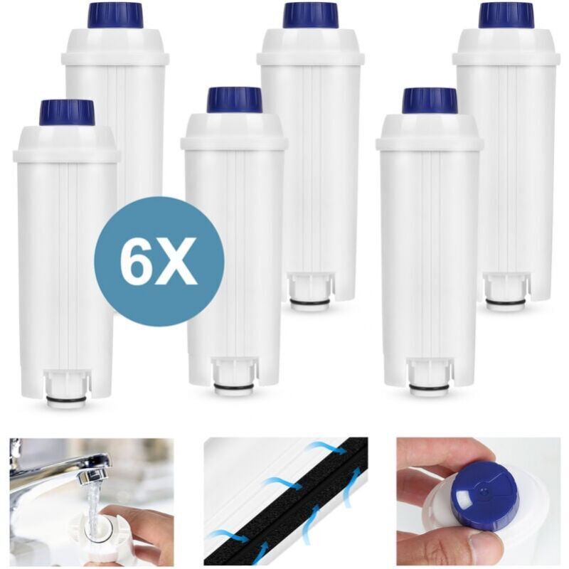 Stück Wasserfilter für Delonghi, Ersatz für DeLonghi DLS C002 ECAM ETAM EC680 EC800, Kaffeevollautomat, Espressomaschine, FLITI