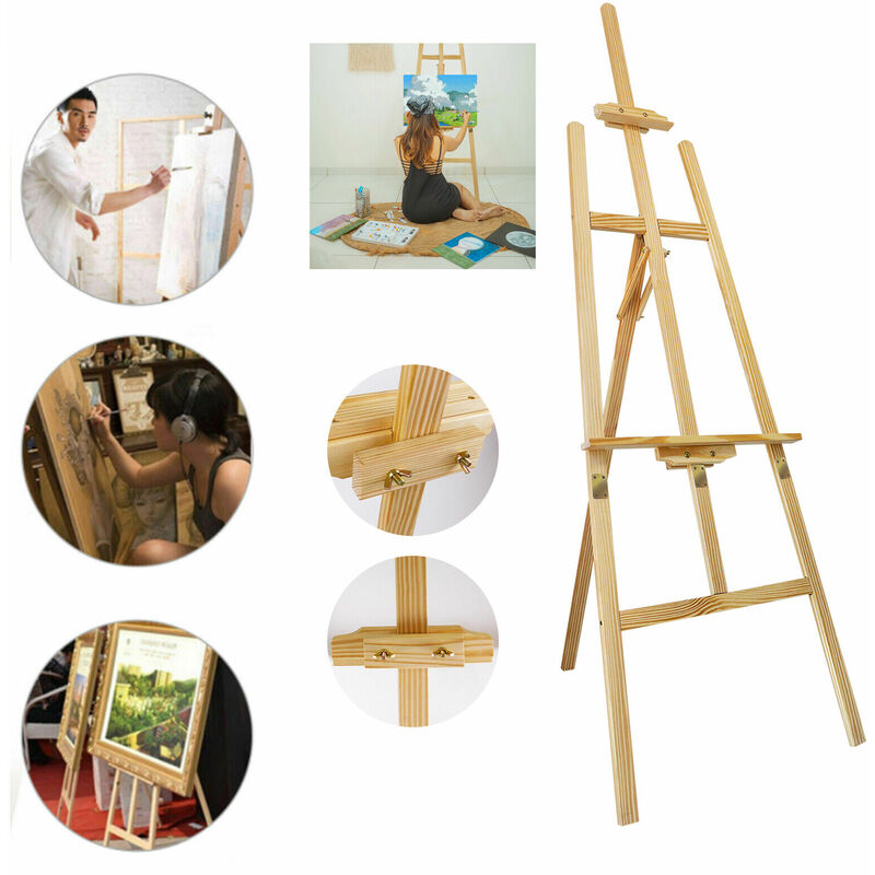 Studio-/Atelierstaffelei, Profi, Holz, Keilrahmen bis 69inch 175cm Staffelei