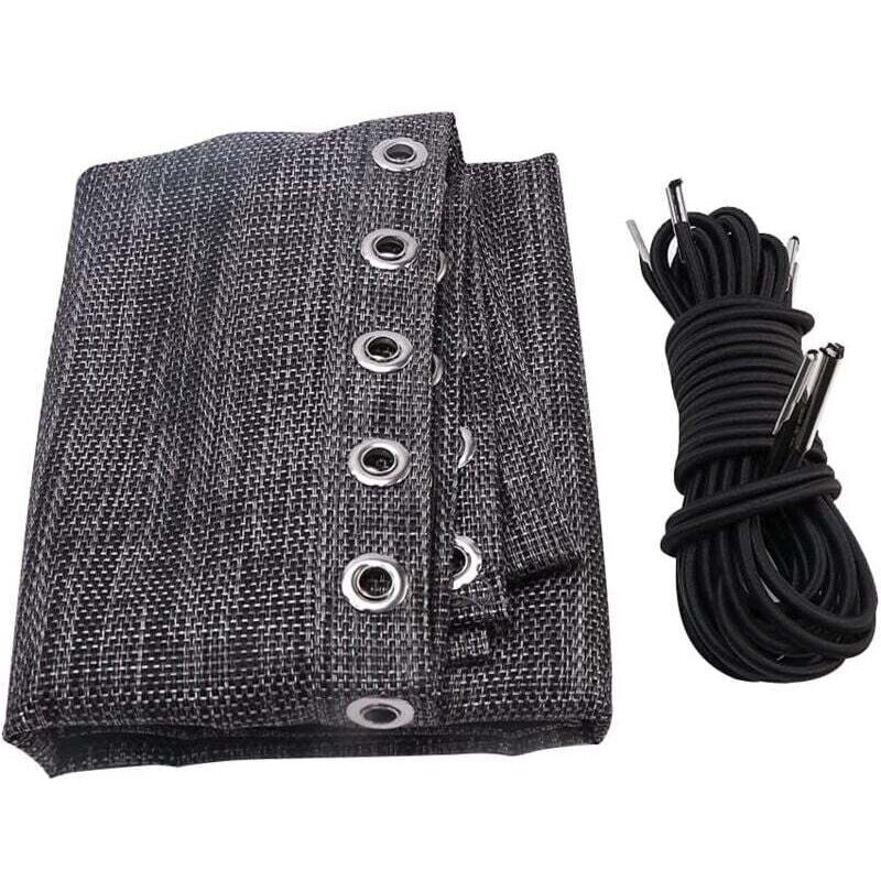 Stuhl-Ersatzstoff, Anti-Schwerkraft-Lounge-Stuhl-Stoff (Schwarz & Grau) mit Seil, Stuhl-Zubehör, elastischer Bungee-Patio-Lounge-Stuhl