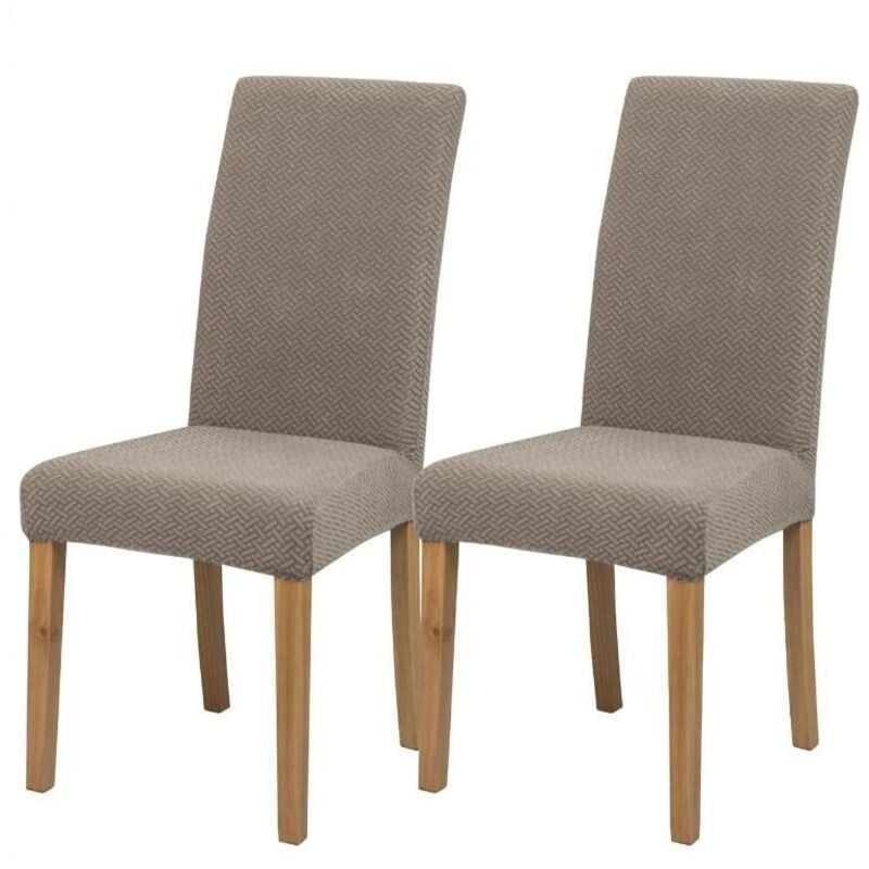 Stuhlhussen für Esszimmerstühle, 2er-Set, Jacquard-Stretch-Stuhlbezug für die Küche, abnehmbar und waschbar, Stuhlhussen als Schutz, für Zuhause,