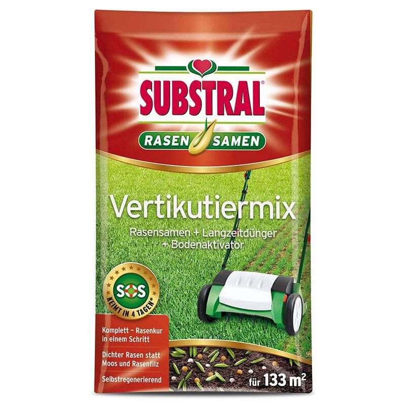 Substral - Vertikutiermix Rasensamen + Dünger + Bodenaktivator 8kg