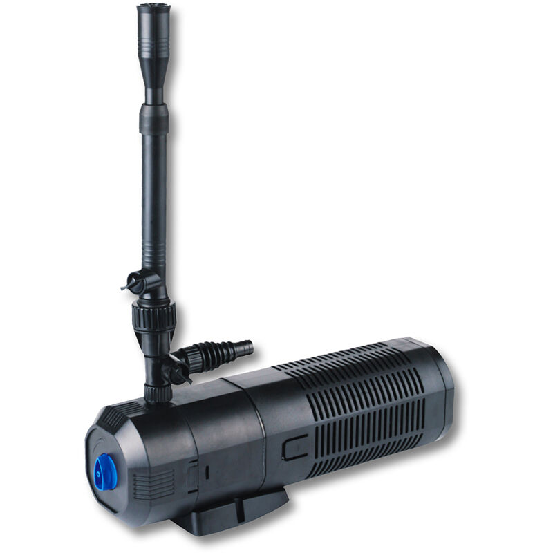 SunSun CUP-359 Springbrunnenpumpe mit Filter, 4 Fontänendüsen 2000l/h 45W und 9W UVC Klärer Teichpumpe für Gartenteich Koiteich Biofilter