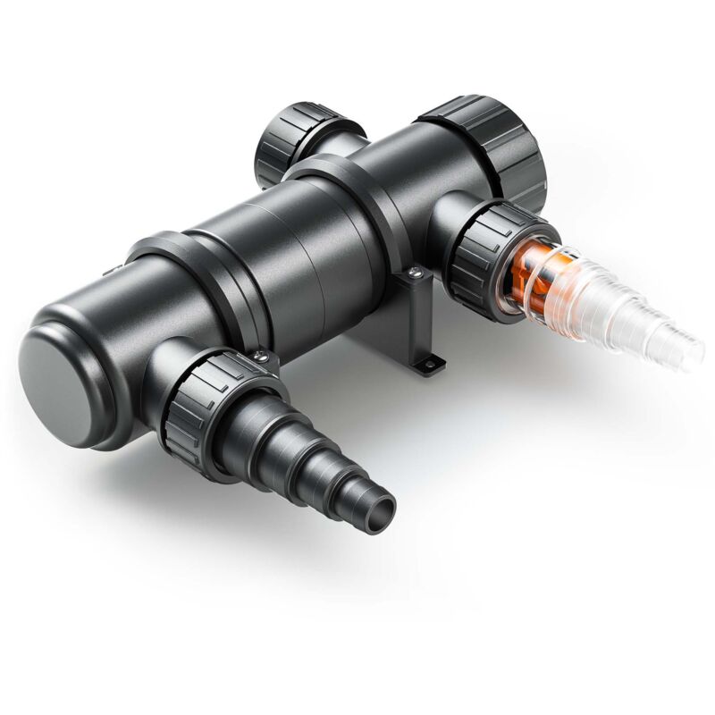 SunSun CUV-111 Teichklärer 1700 l/h / 11 W UVC, Vorklärgerät für Teichfilter & Teichpumpe, Wasserklärer mit UV-Lampe, Lichtfilter zur Algenbekämpfung