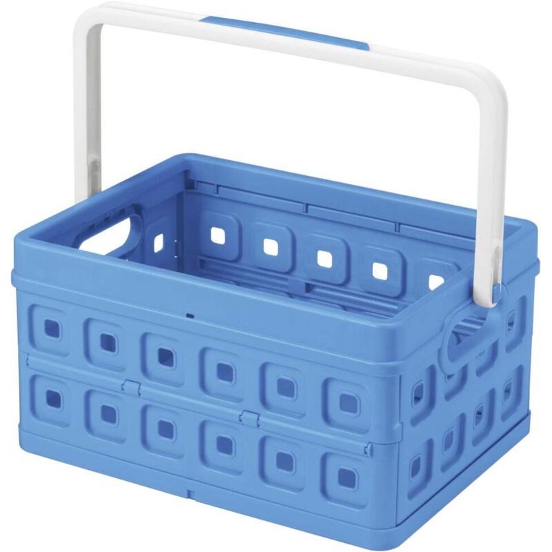 Sunware - Klappbox Square 24 l blau Einkaufsbox Einkaufskorb mit Griff