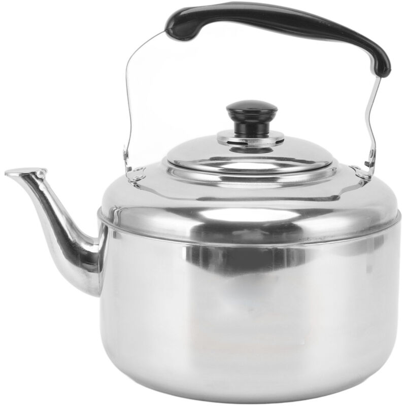 SUNXURY 5,5 l Teekessel mit großem Fassungsvermögen, rostfreier Edelstahl, bequemer Griff, Pfeifkessel, für Gasherd, Induktionsherd