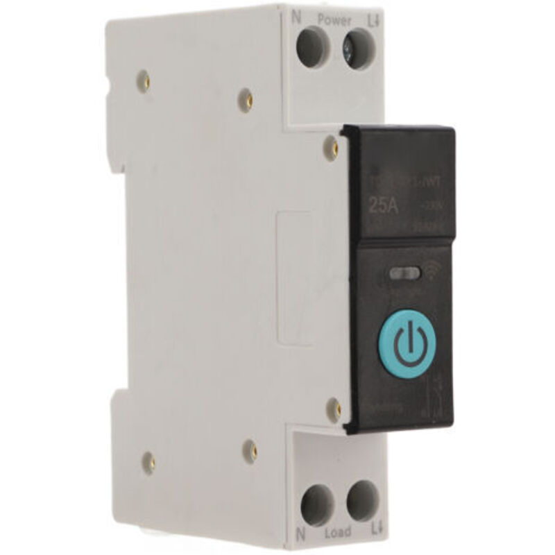 SUNXURY DIN-Schienen-Leistungsschalter, intelligenter WLAN-Schalter, Fernbedienung per Mobiltelefon, 3 Synchronisationsmodi, für Haushaltsgeräte, 25 A
