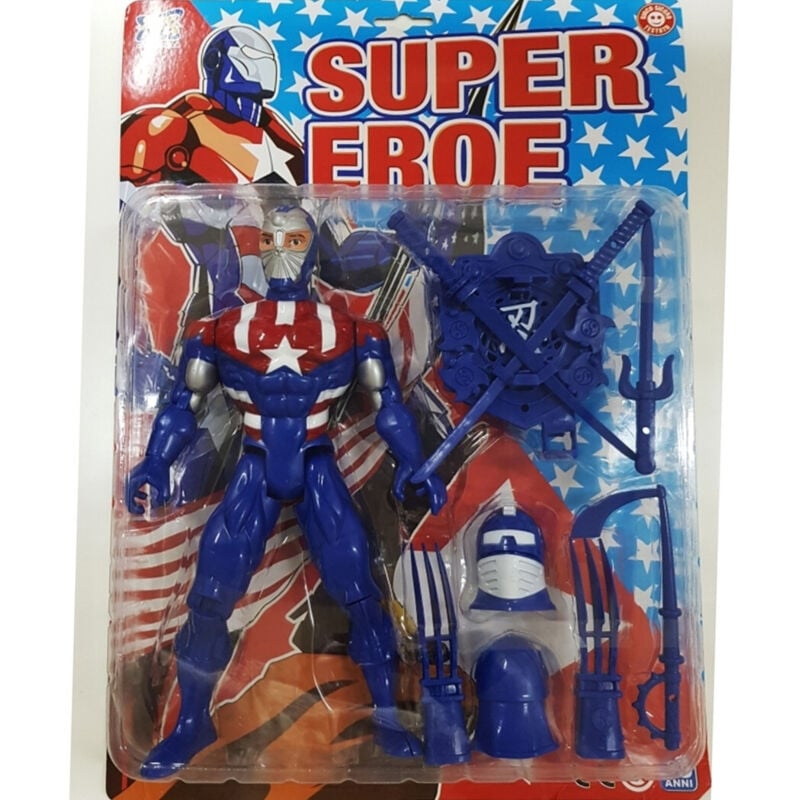 Trade Shop Traesio - Trade Shop - superhelden-krieger-kampf-rennen-amerika-flagge-kinderspielzeug -