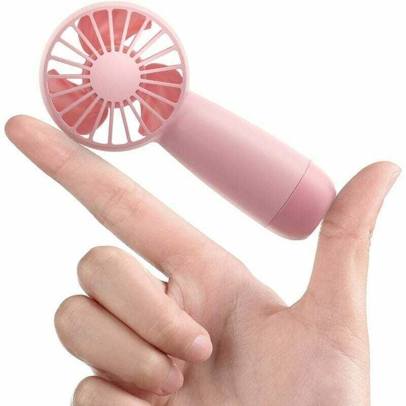 Super Mini Batteriebetriebener Tragbarer Ventilator, 3 Geschwindigkeitsstufen Hand-Tischventilator, Wiederaufladbarer Persönlicher Ventilator mit