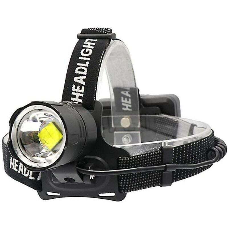 Superhelle 2000-Lumen-LED-Stirnlampe, 3 Modi, IP65 wasserdicht, USB-wiederaufladbar, ideal für Camping, Reiten, Laufen, Angeln und Autoreparaturen