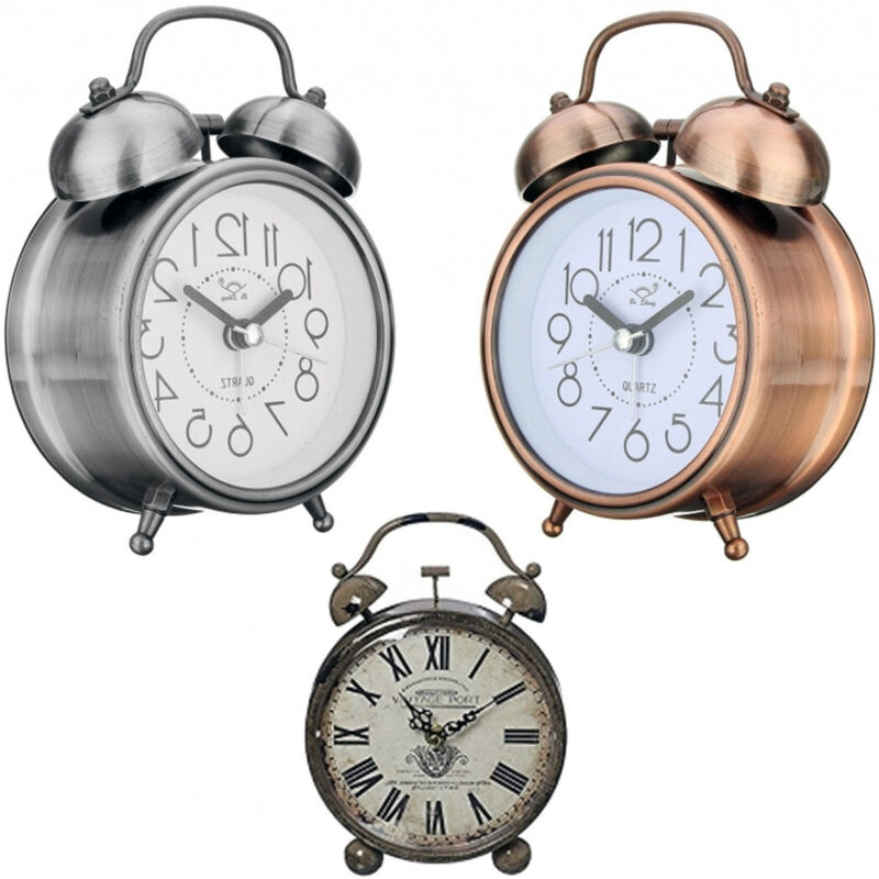 Trade Shop Traesio - Trade Shop - metallische analoge uhr analoge uhr metallische uhr analoge uhr metallische uhr analoge uhr led alarm sound retro