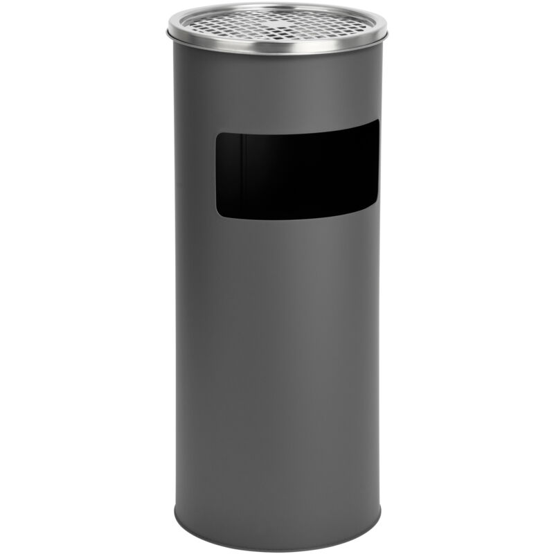 30L Standaschenbecher Eimer Aschenbecher Müllleimer Ascher 60x25cm grau - Svita