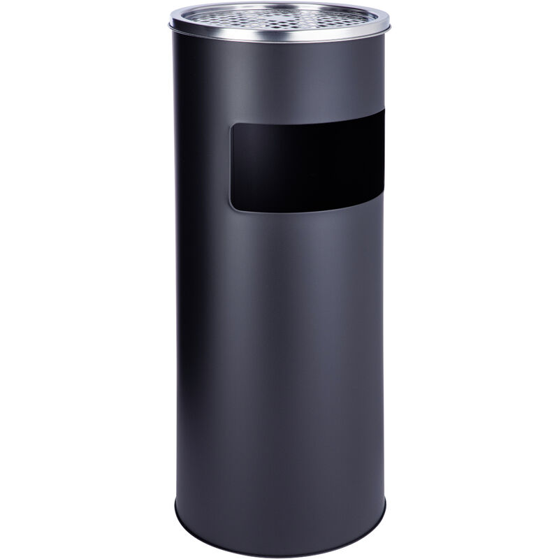 Svita - 30L Standaschenbecher Eimer Aschenbecher Mülleimer Ascher 60x25cm schwarz
