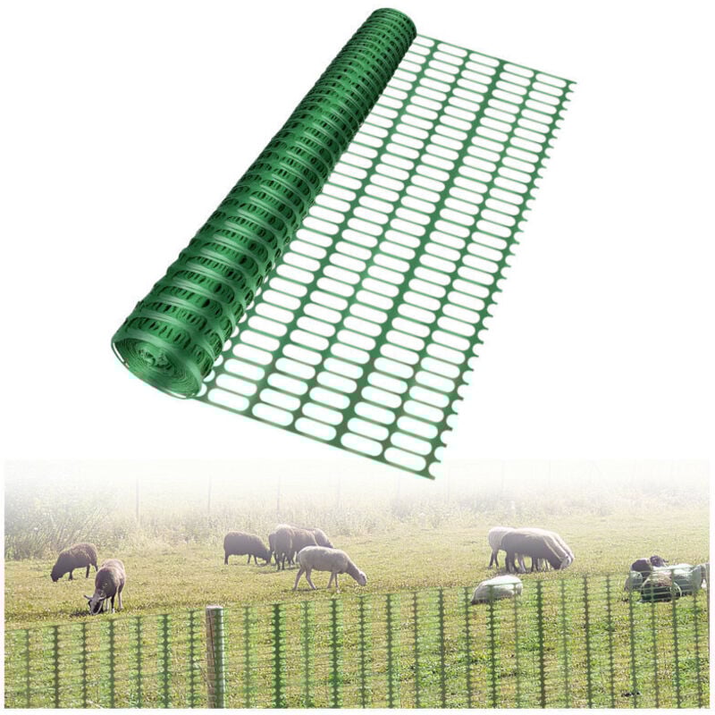 1x80m Absperrzaun Bauzaun Warnnetz Grün,Sicherheitszaun mobiles Netz, Kunststoff Fangzaun, Zaun flexibel Mobiler Zaun Hühnerzaun Geflügelzaun - Swanew