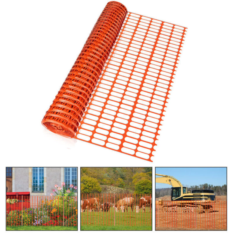 SWANEW 1x80m Absperrzaun Bauzaun Warnnetz orange,Sicherheitszaun mobiles Netz, Kunststoff Fangzaun, Zaun flexibel Mobiler Zaun Hühnerzaun Geflügelzaun