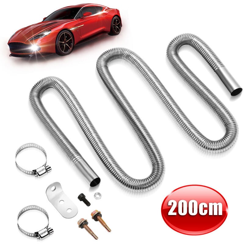 Swanew - Abgasschlauch Edelstahl Auspuffrohr 25mm Gas-Entlüftungsschlauch Auto Heizung Edelstahl Abgasrohr Standheizung Kraftstofftank Abgasrohr Für