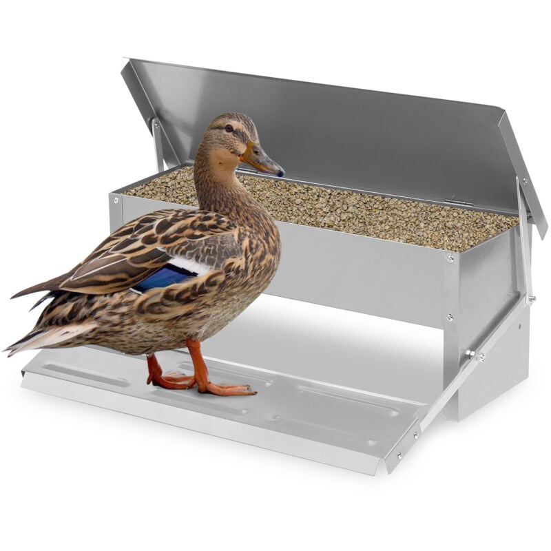 Hühnerfutter futterautomat hühner 5kg Hühnerfutter Automat Verzinkter Stahl Hühnerfutterautomat Wetterfest Futterspender - Swanew