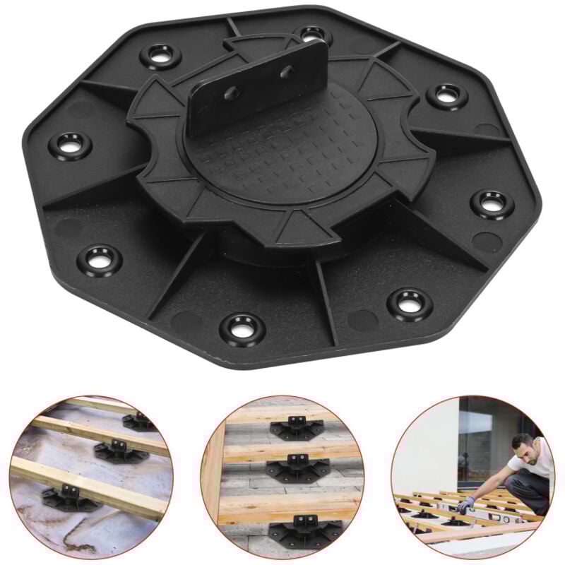 SWANEW Stelzlager 30 Stück höhenverstellbar 18MM-30MM für Terrassendielen aussen Kunststoff Stellfuss Terrasse Alu & Holz Terrassenlager verstellbar