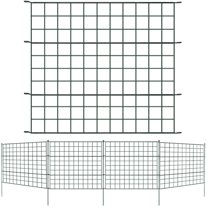 Swanew - 5x Teichzaun Steckzaun Wildzaun Gartenzaun Tiergehege Zauntor Gerade