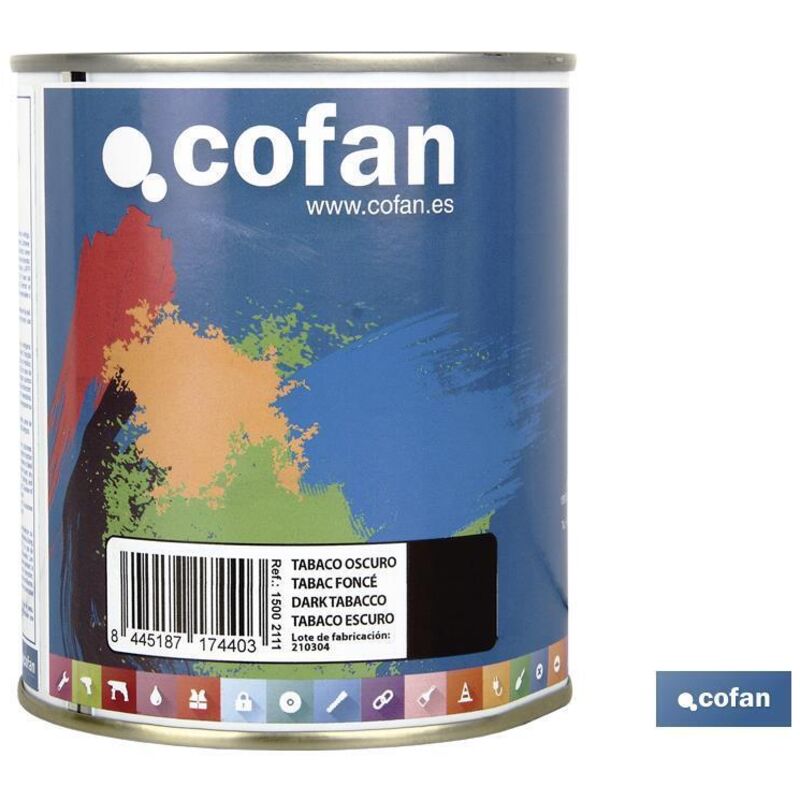 Synthetischer Emaille (750 ml) Dunkler Tabak