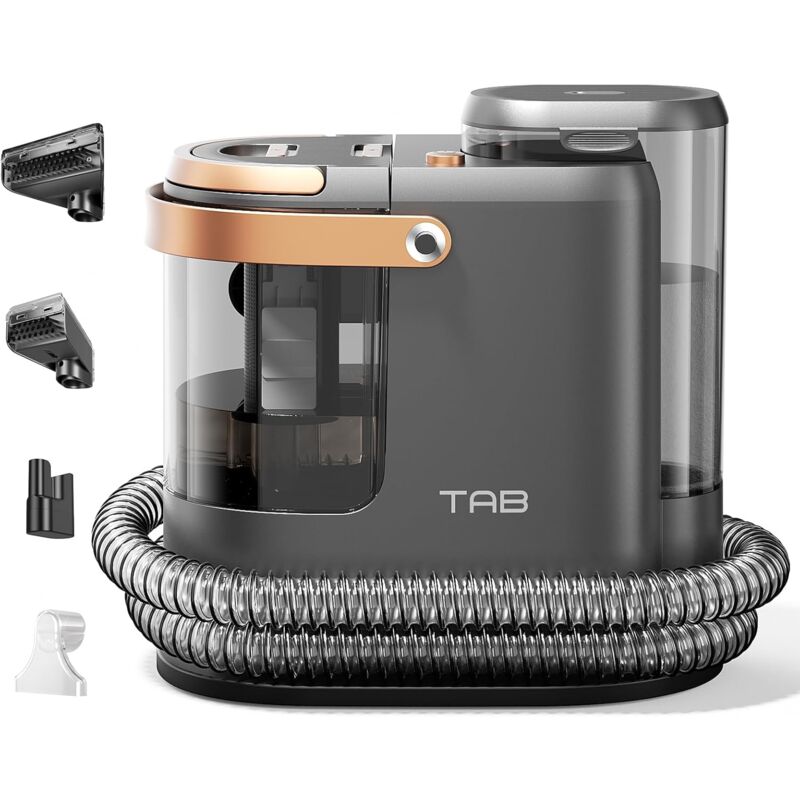 TAB R3 Waschsauger Teppichreiniger Fleckenreiniger für Teppiche, Vorleger, Polster, Treppen, Autos 18KPa Starke Saugkraft, heißem Wasser,