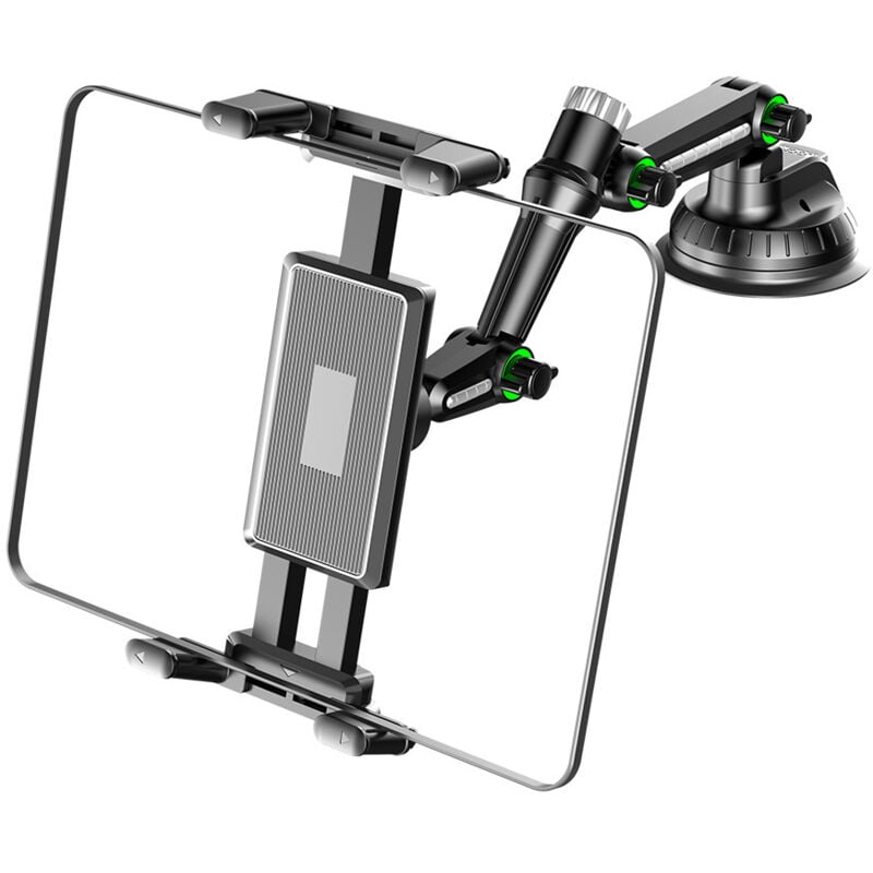 Tablet-Halterung fürs Auto, Armaturenbretthalterung, mit Saugnapf, kompatibel mit Tablets und Smartphones von 4,7 bis 9,7 Zoll, 360° drehbar,