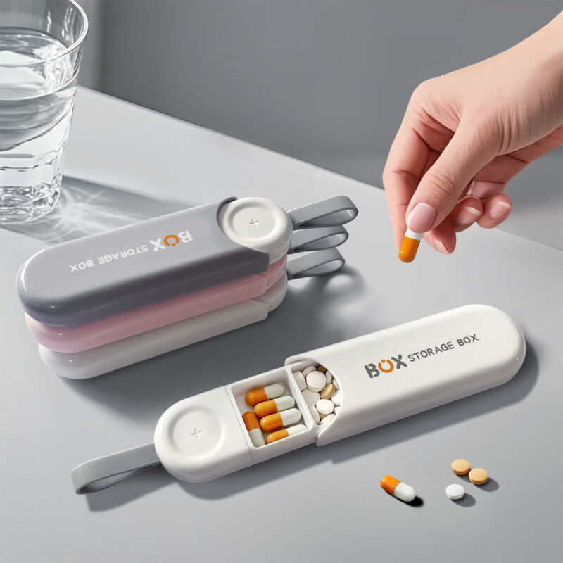 Tablettenbox, praktischer Medikamentenorganizer, komfortable Aufbewahrungsmöglichkeit für Medikamente, leicht zu reinigender Tablettenhalter,