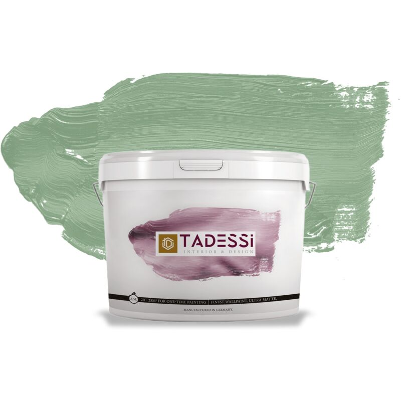 TADESSI Color Vista Wandfarbe Grün - Eukalyptus - Sage Green - Matte Dispersionsfarbe - Innenfarbe für Wand und Decke