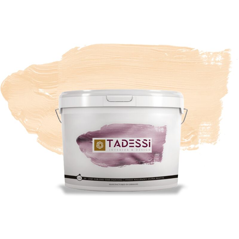 TADESSI Color Vista Wandfarbe Pastell Beige - Haferbeige - Matte Dispersionsfarbe - Innenfarbe für Wand und Decke