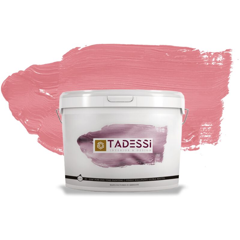 TADESSI Color Vista Wandfarbe Pastellpink - Himbeerpink - Matte Dispersionsfarbe - Innenfarbe für Wand und Decke