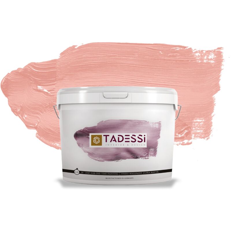 TADESSI Color Vista Wandfarbe Rosa - Purderrosa Dunkel - Matte Dispersionsfarbe - Innenfarbe für Wand und Decke