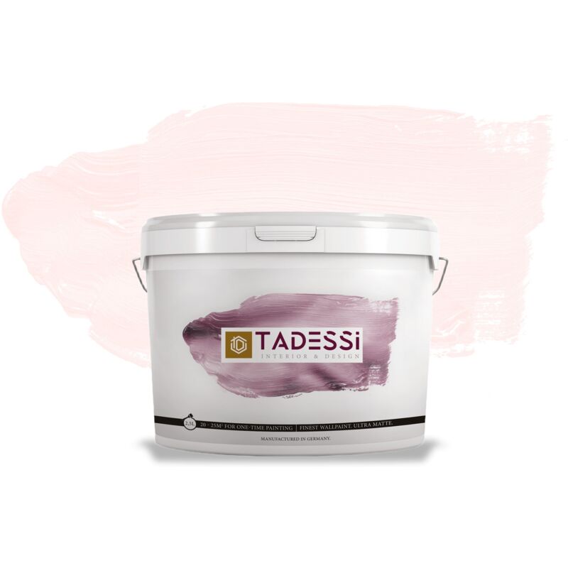 TADESSI Color Vista Wandfarbe Pastellrosa - Zartrosa - Matte Dispersionsfarbe - Innenfarbe für Wand und Decke