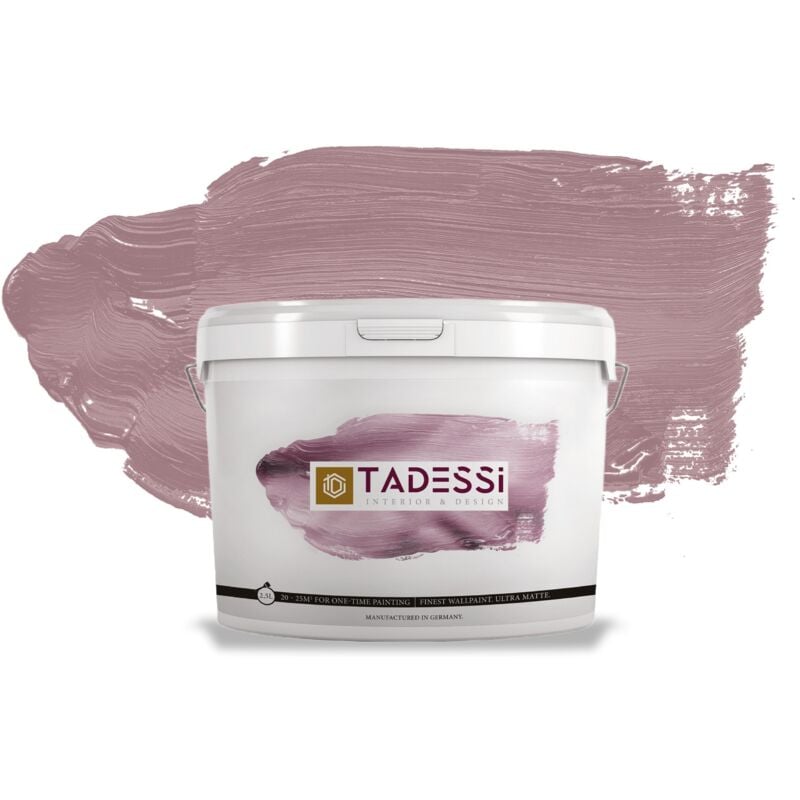 TADESSI Color Vista Wandfarbe Violett - Mauve - Matte Dispersionsfarbe - Innenfarbe für Wand und Decke