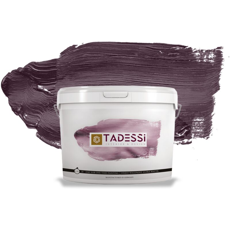 TADESSI Color Vista Wandfarbe Violett - Brombeerlila - Matte Dispersionsfarbe - Innenfarbe für Wand und Decke