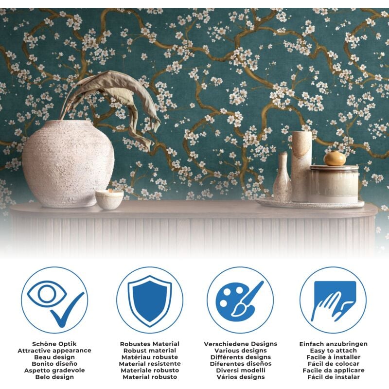 Tadessi - Tapete Fliesen Azzura M1-No.605 Vliestapete Orange Beige Ausgefallene Tapete Wohnzimmer Schlafzimmer Küche