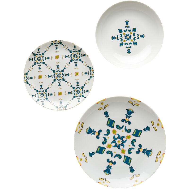 Tafelservice für 6 Personen mit Sorrento-Dekoration