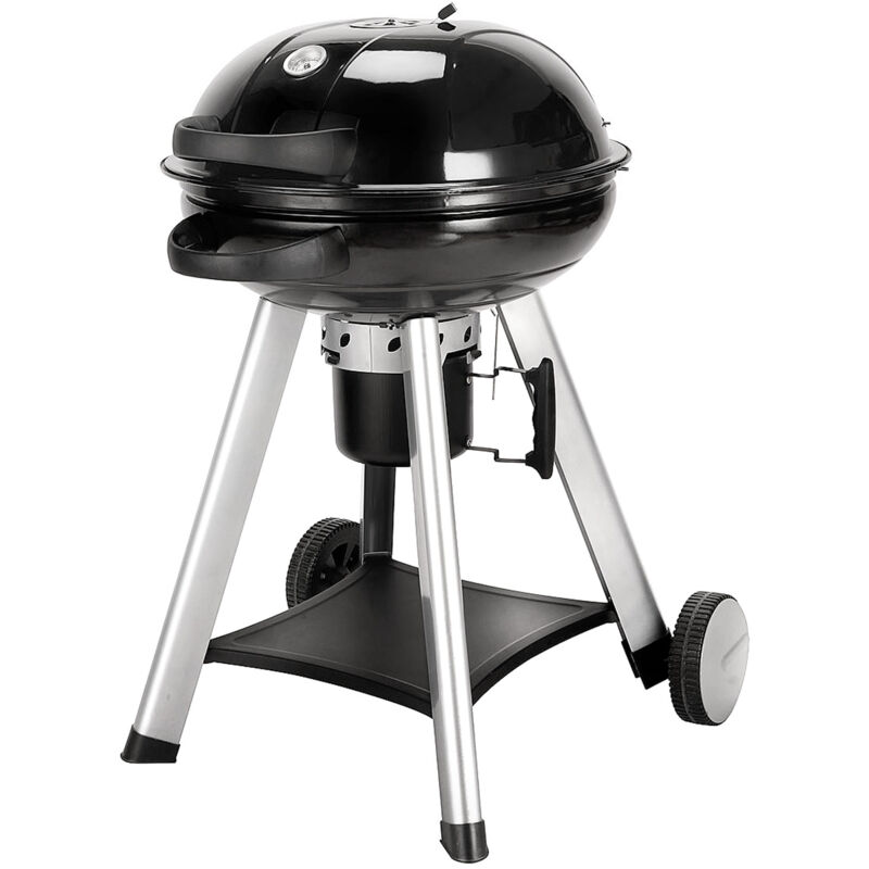 Taino - neo Holzkohle-Kugelgrill mit klappbarem Deckel Kettle-Grill ø 57cm Schwarz