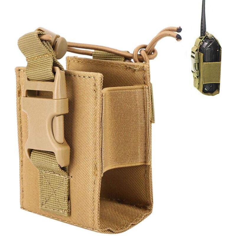 Aougo - Taktische Handytasche, tragbare taktische militärische Walkie-Talkie-Tasche, Funkgerät-Taschenhalter, Ersatz für den Außenbereich