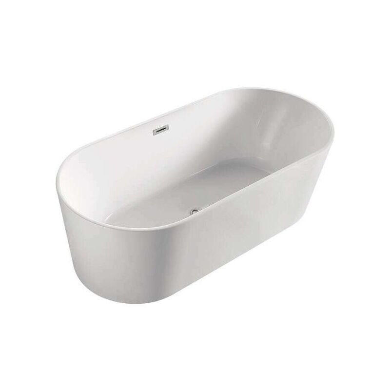 Tamara - insel badewanne - Moderne und trendige Badewanne - Ovale Form und nüchterne Linien - Acryl - Robust - Einfache Wartung - 75x150x58cm
