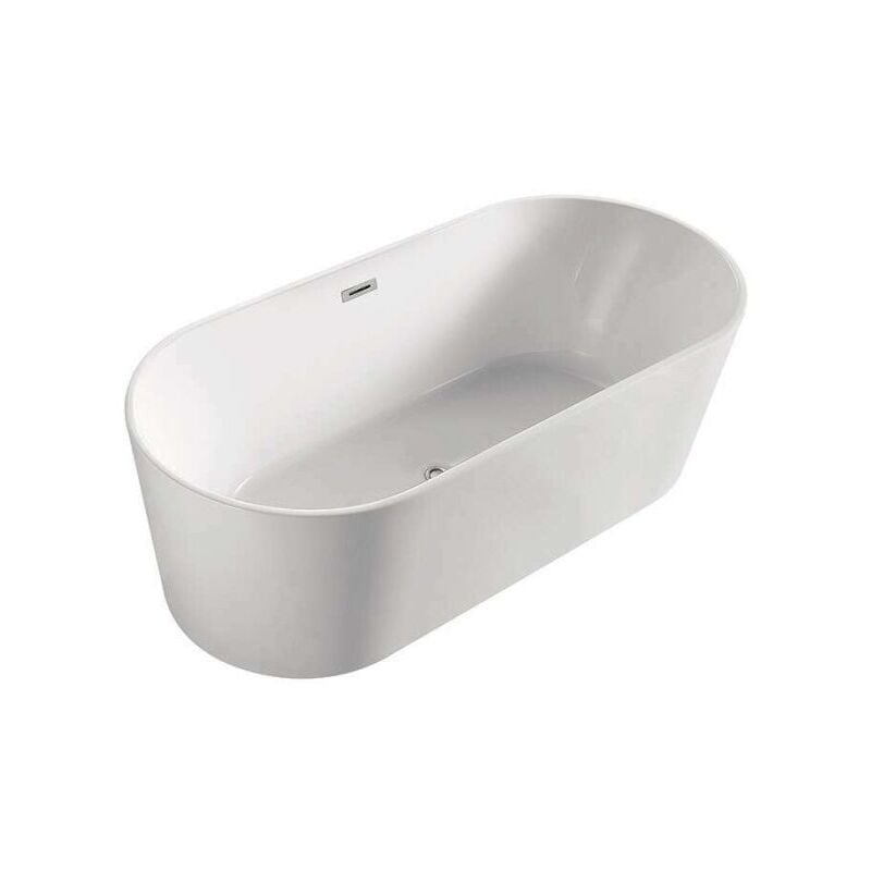 Tamara - insel badewanne - Moderne und trendige Badewanne - Ovale Form und nüchterne Linien - Acryl - Robust - Einfache Wartung - 70x140x58cm